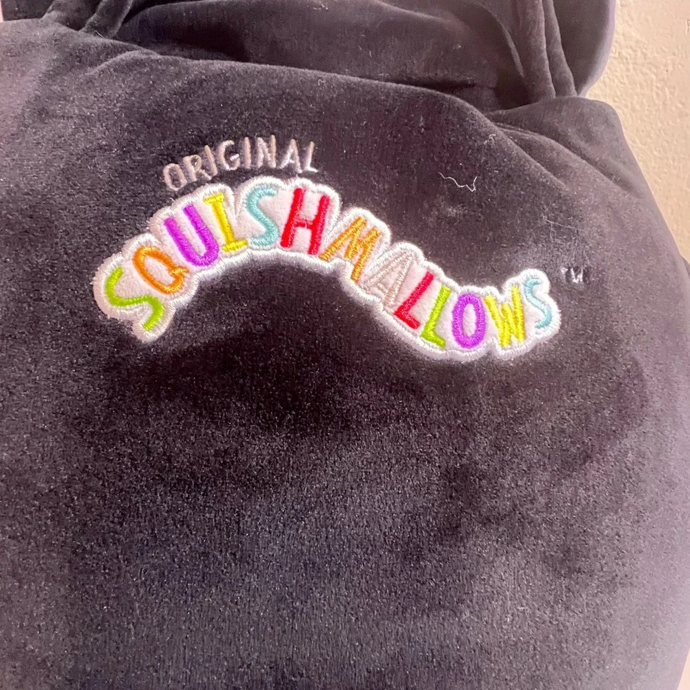 Squishmallows 12in Emily the Bat Treat Pail Black Halloween Plush Bag